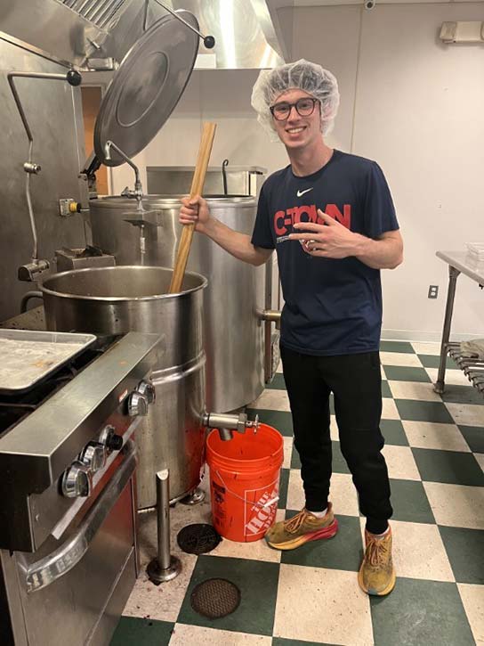 Josh Friedlander making his jam