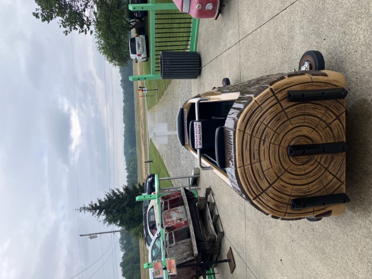 Log ride car at the Amusement Park Preservation Museum