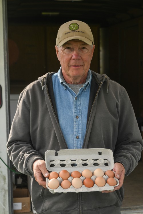 Fresh eggs at the Market