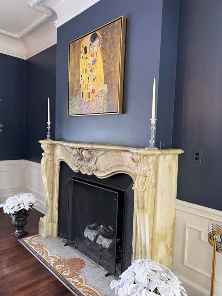 Many of the historic homes have Hand-carved marble fireplaces