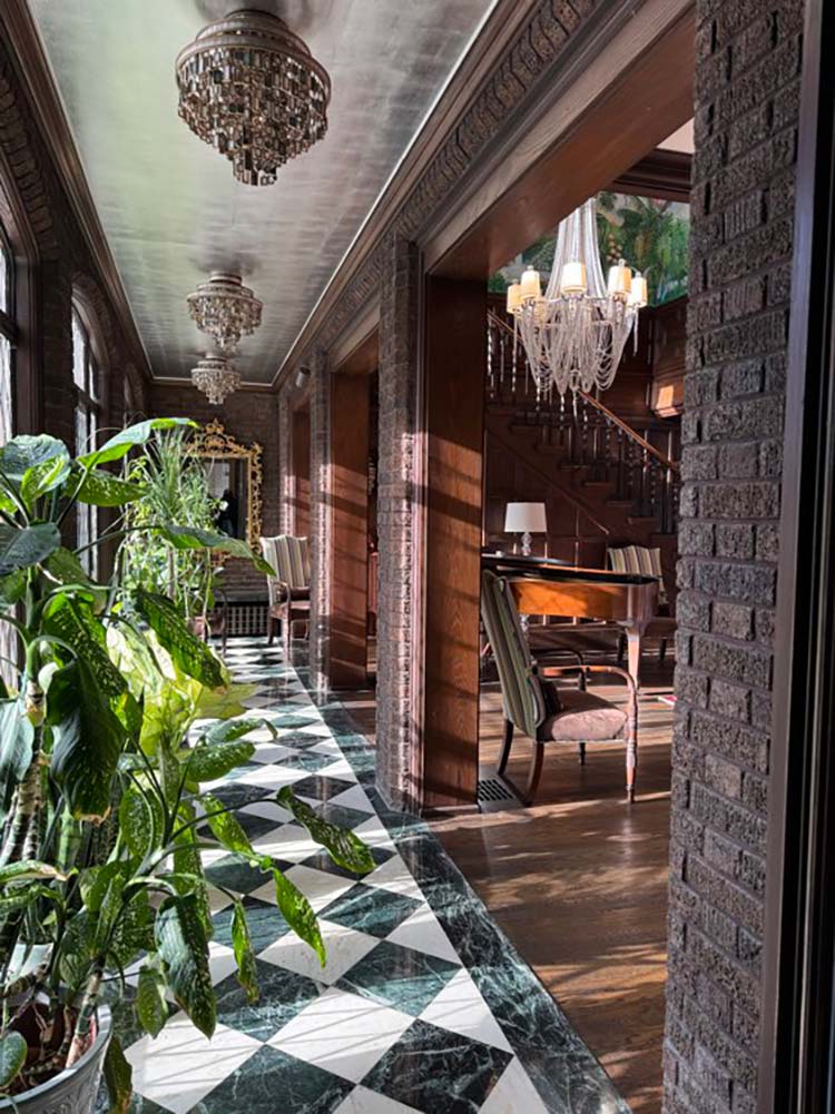 Hall in one of the homes on the tour