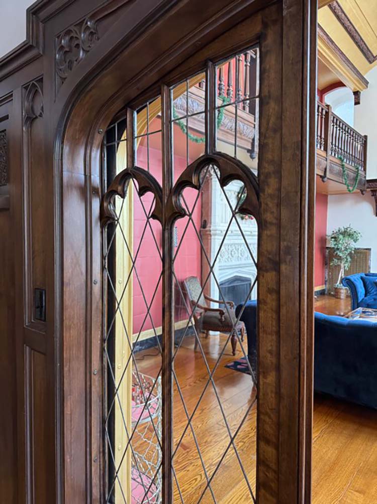 Leaded glass featured in one of the homes on tour