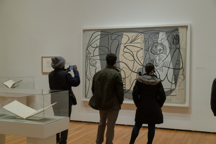 Guests view "The Painter and His Model"