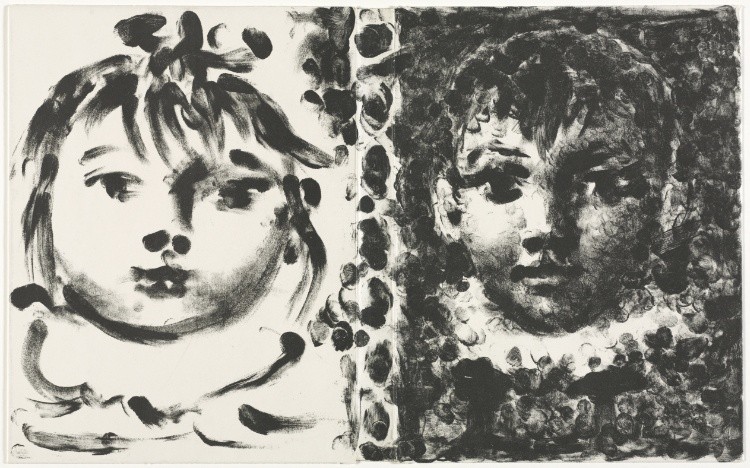 "Paloma and Claude," cover design for Picasso's Lithographs II. 1950