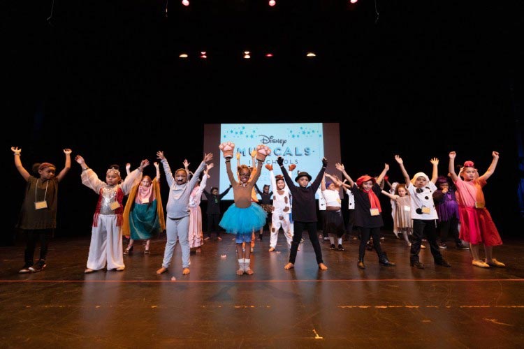 Disney Musicals in Schools participants perform at a Student Share Celebration.