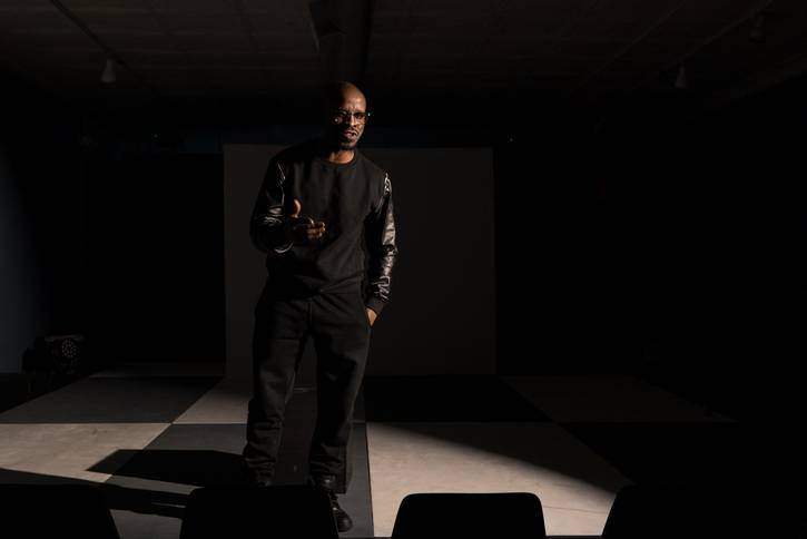 LaShawn Little in the 2017 revival of 'Objectively/Reasonable.'