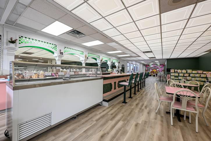 The Malley's ice cream counter