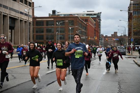 Running the 2024 Turkey Trot.