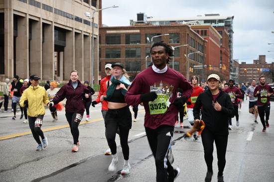 Running the 2024 Turkey Trot.