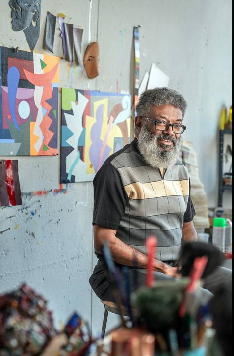 Painter, sculptor, muralist, and textile artist Mark E. Howard won the Cleveland Arts Prize for Lifetime Achievement.
