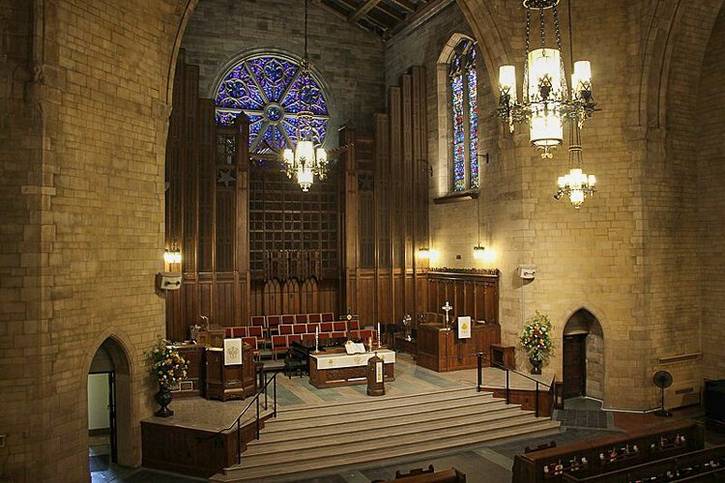 University Circle United Methodist Church sanctuary.