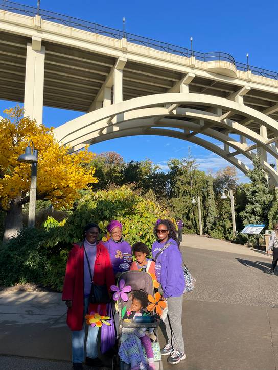 The Walk to End Alzheimer's took participants under the Fulton Road Bridge.