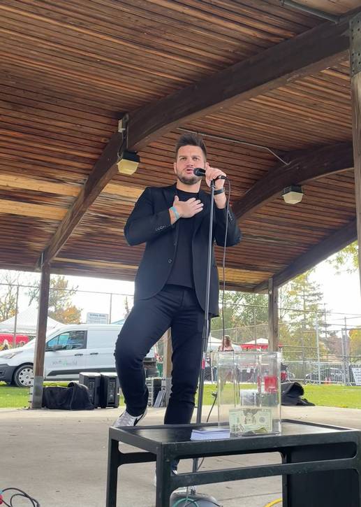 Local singer Hayden Grove, who was a contestant on "The Voice" Season 27.