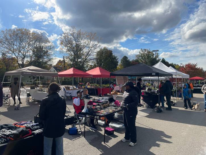 Vendors at the Indie Green Market.