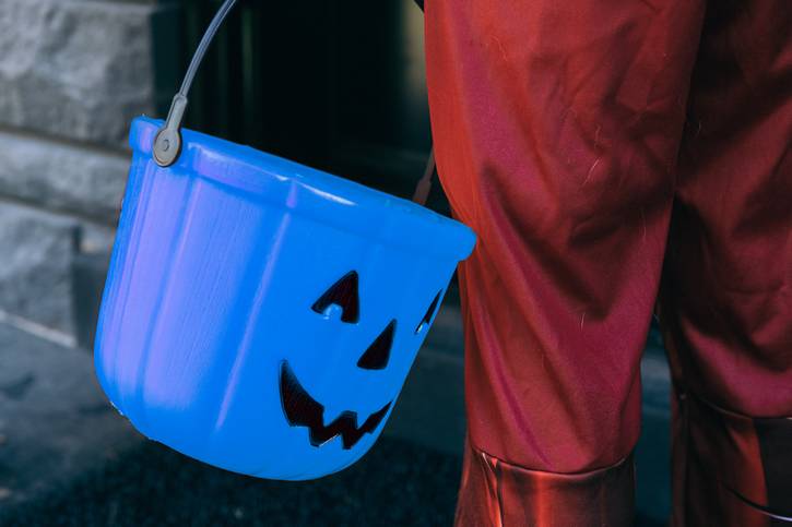 Blue jack-o’-lanterns raise awareness and support for children with autism.