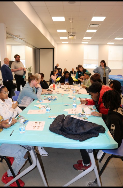 Author the Dave Grunenwald withGreater Cleveland with Food Bank development specialist  Danny Treichel at an event.