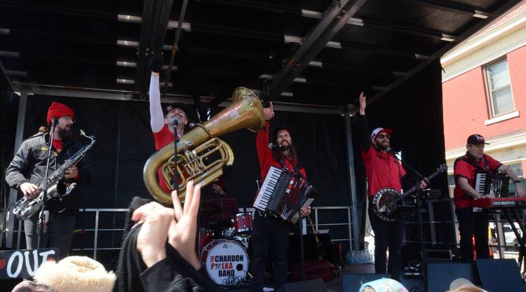 The Chardon Polka Band kept the crowd dancing on Dyngus Day.
