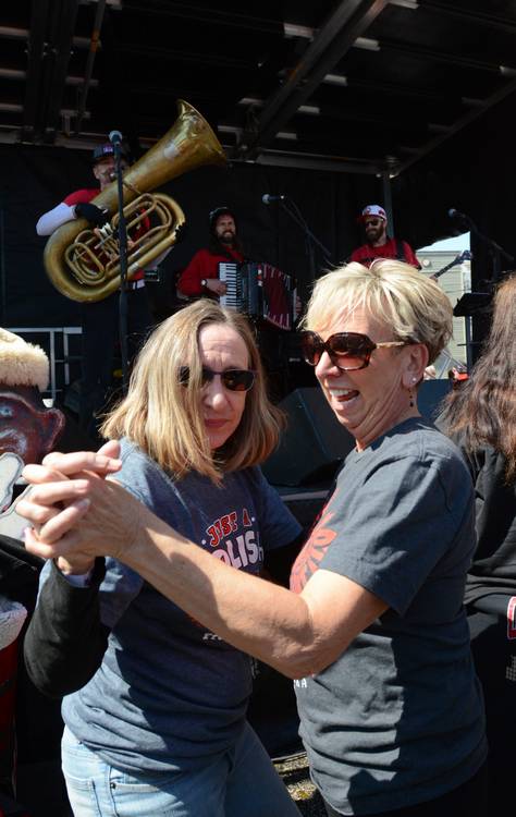 Dancing to the Chardon Polka Band.