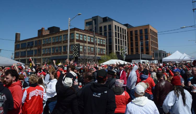 Thousands of people descended on Gordon Square to blow off some post-Lent steam on Dyngus Day.