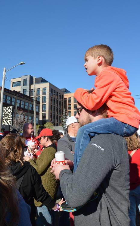 A great view of the Dyngus Day festivities.