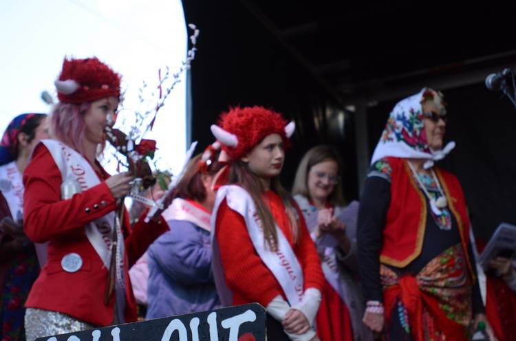 Miss Dyngus Day candidates line up.