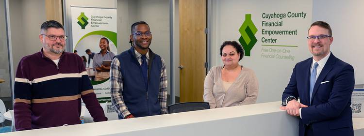 The Cuyahoga County Financial Empowerment Center welcome guests.