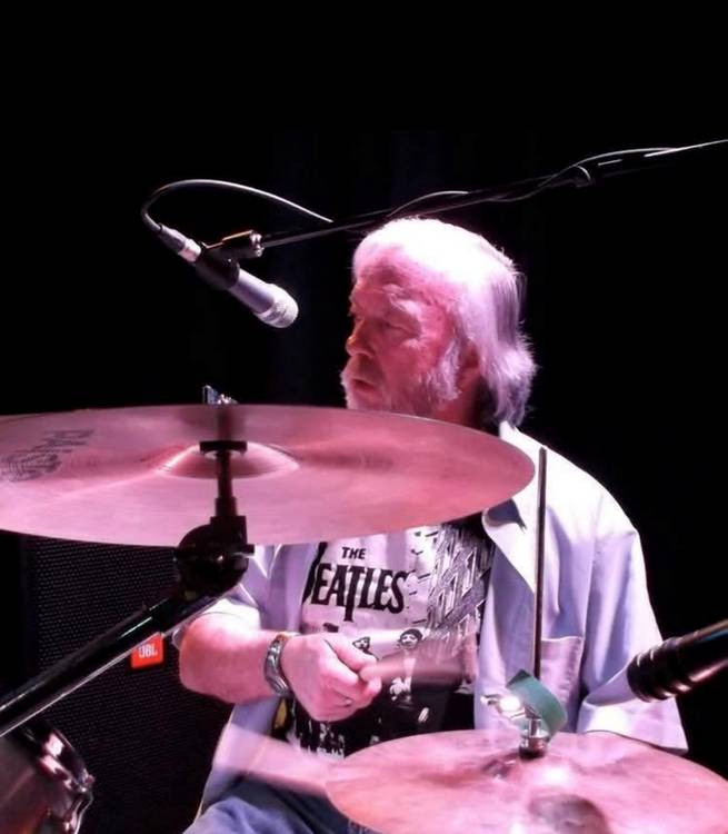 Tim Tench on the drums