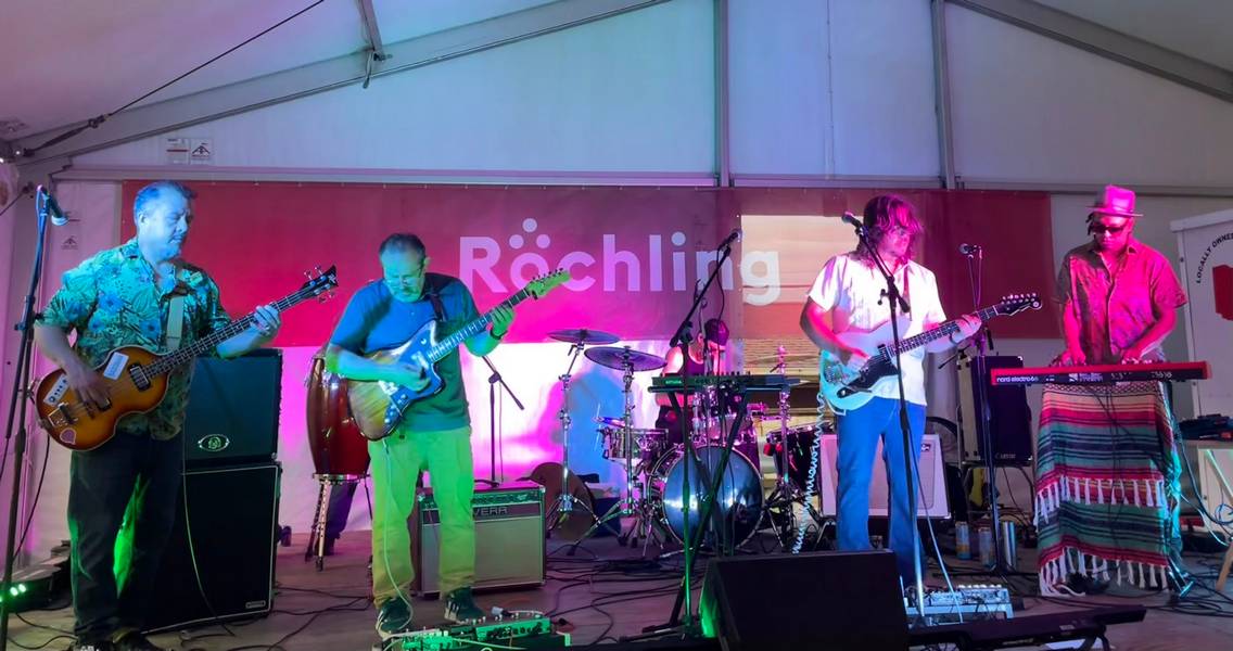 The popular band Hello!3d takes the stage at Rock the Block.