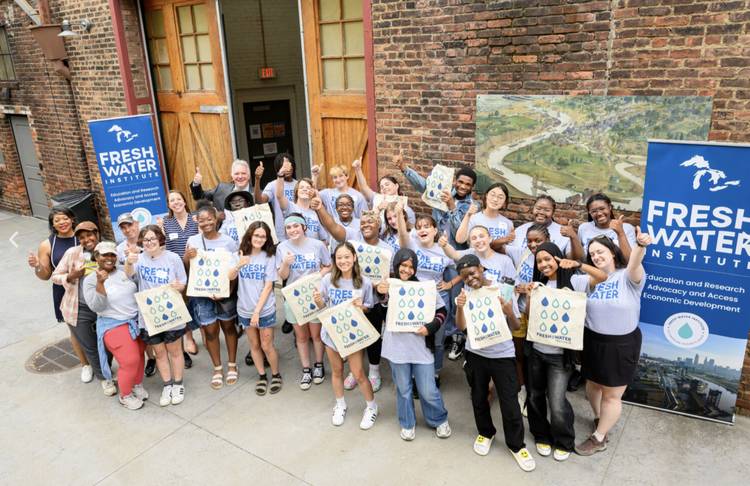 Laurel School senior Asale Jones, first row, second from right, says her environmental justice pursuit inspired her Fresh Water Institute fellowship.