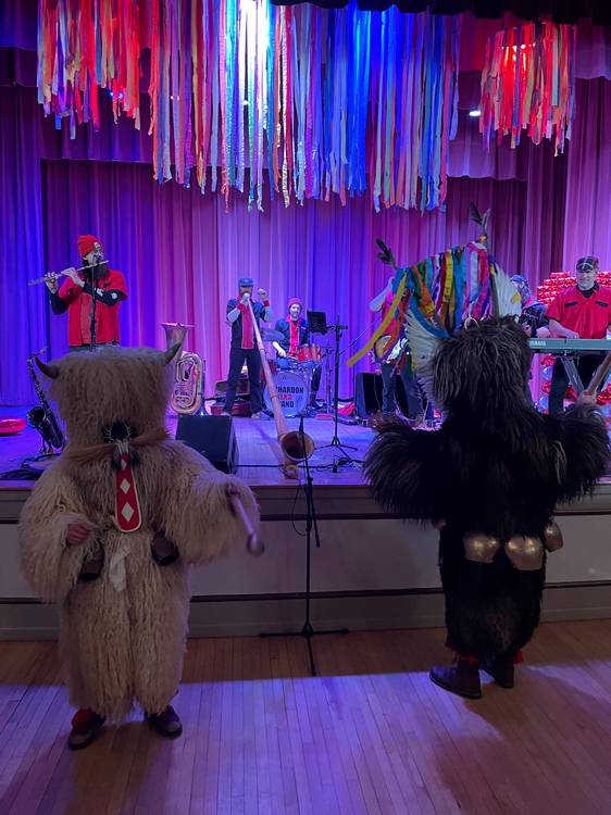 Kureni listening to the Chardon Polka Band.