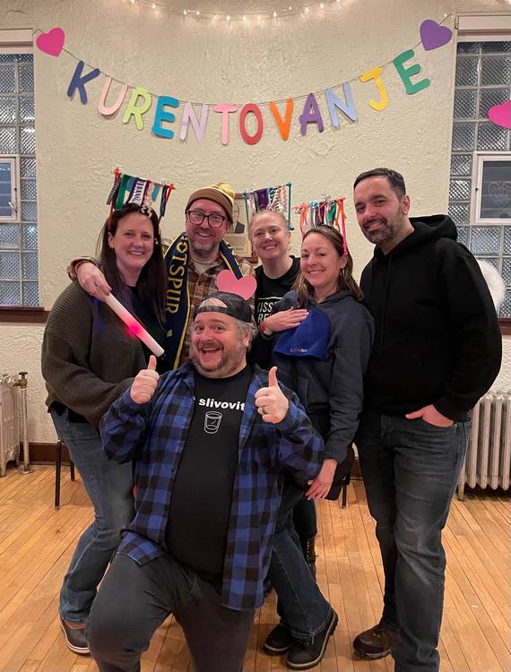 Jim, Sarah, Doug, Nicole, Dave, and Leah had a great time at the 2026 Kurent Jump on Feb. 7.