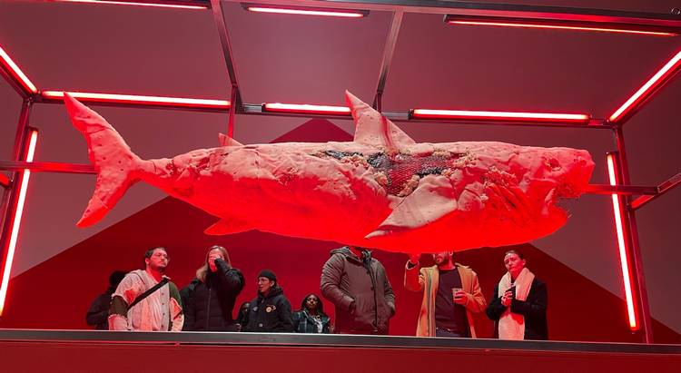 KING COBRA's 'When You are Between the Devil and the Deep Blue Sea' greets guests at moCa Cleveland's 2026 exhibit.