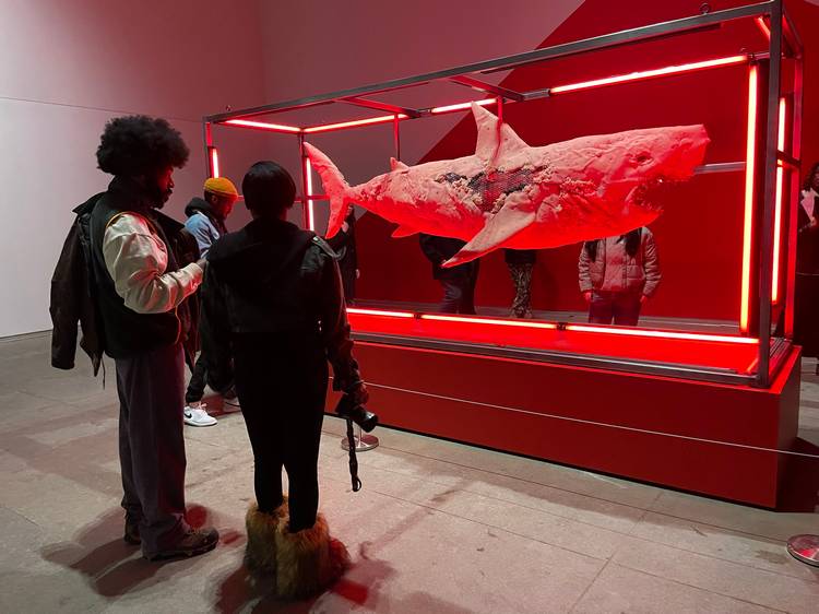 BRA's 'When You are Between the Devil and the Deep Blue Sea' greets guests at moCa Cleveland.