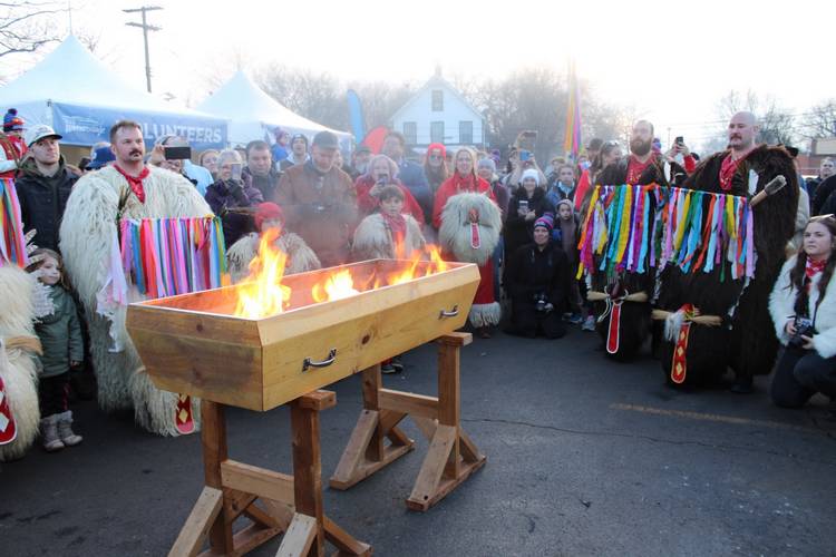 The Pokop Pusta closing ceremony marks the end of Cleveland Kurentovanje. Winter has been scared away and we are ready for Spring!