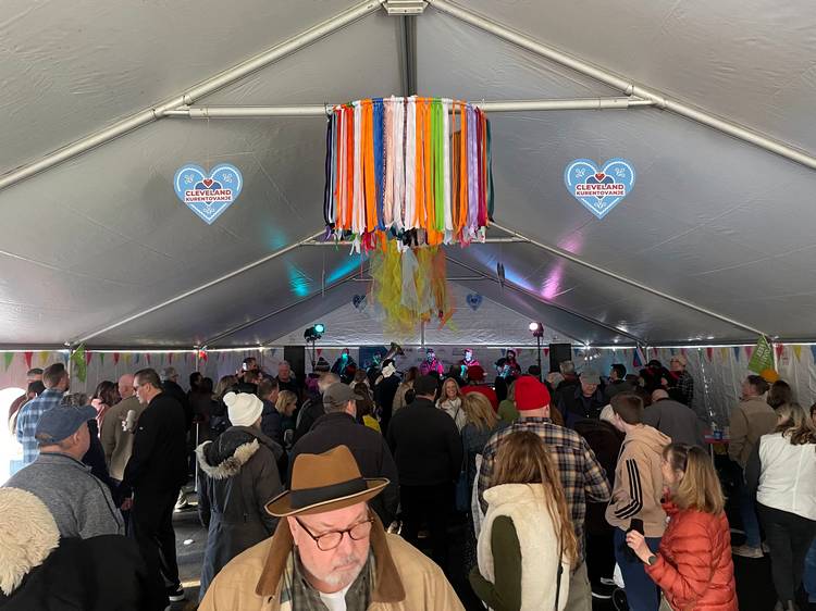Everyone enjoyed listening and dancing to the Chardon Polka Band.