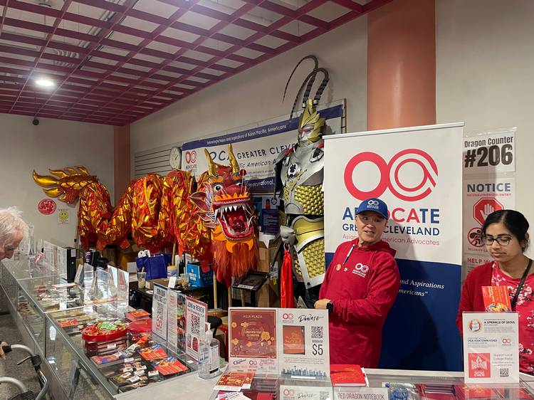 The OCA table at the Lunar New Year celebration.