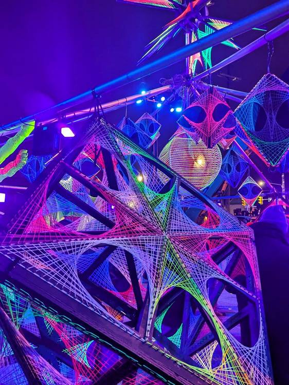 The art display on the Main Stage.