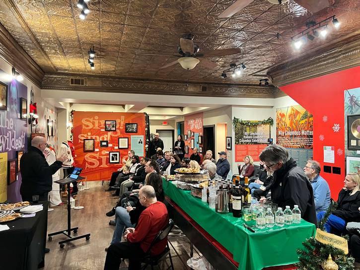 Series attendees gathered at the Italian American Museum of Cleveland for Maschke's AIA Body of Work lecture.