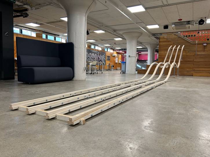 Think[box] Derby cars are made with a range of materials—from potatoes to power strips. Past entries have included a working radio on wheels and an imitation dragon with flapping wings.