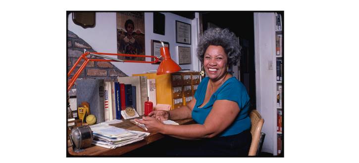 Toni Morrison at her upstate New York home in the 1980s
