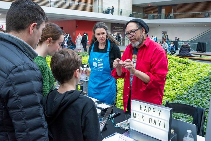 Making a film collage with Robert Banks.