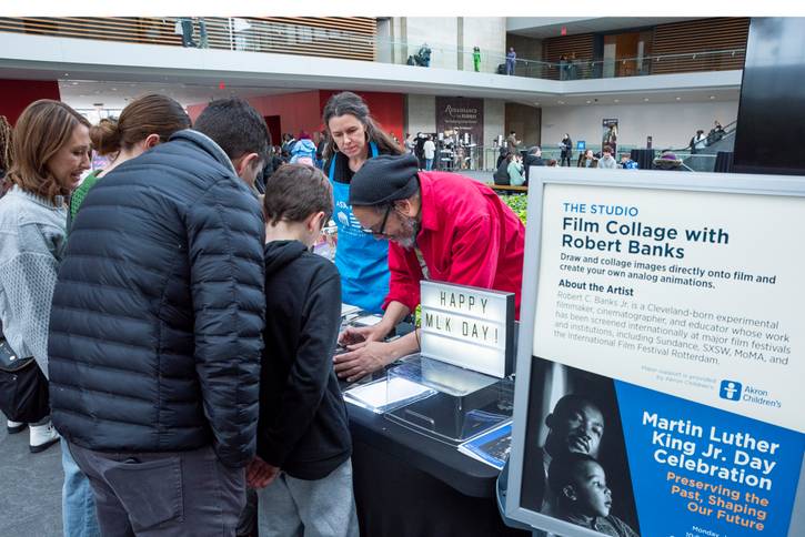 Making a film collage with Robert Banks.