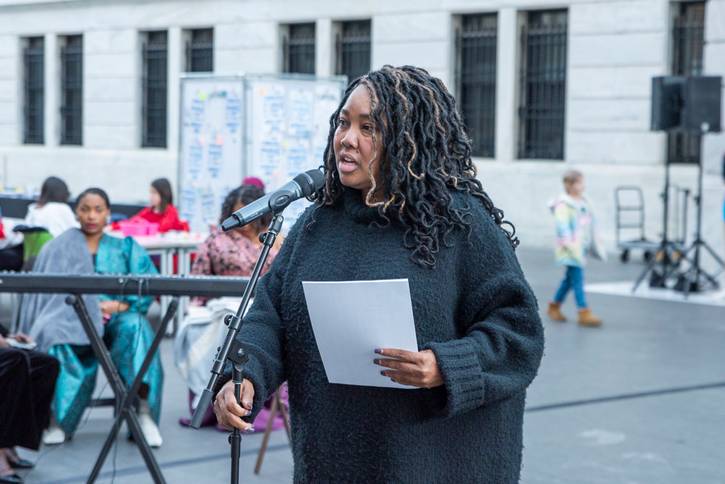 Poetry performance by Michelle R. Smith, Cleveland Heights Poet Laureate.