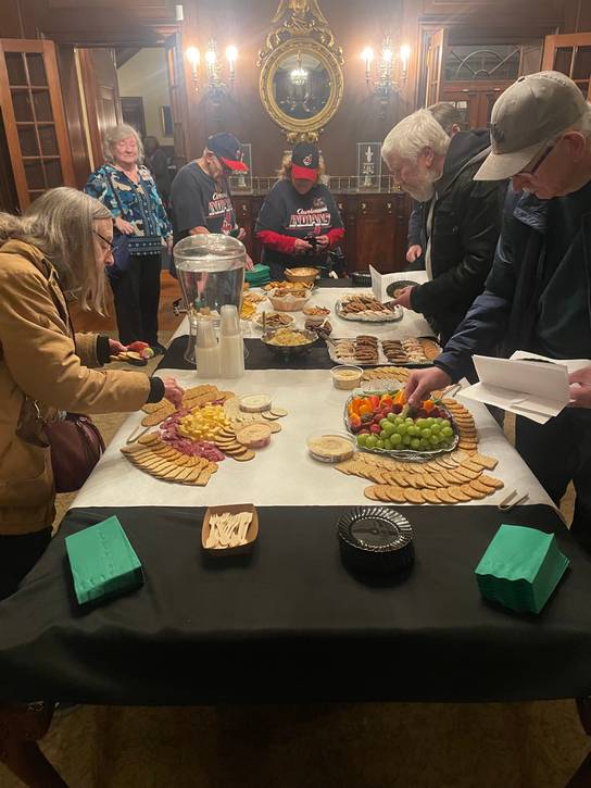 The charcuterie spread was impressive.