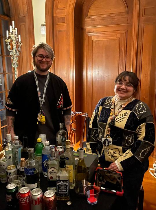 The first drink was on the house, with plenty of options to choose from.