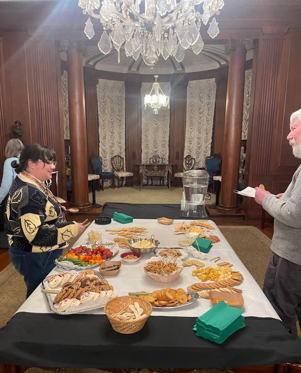 Grazing and socializing.