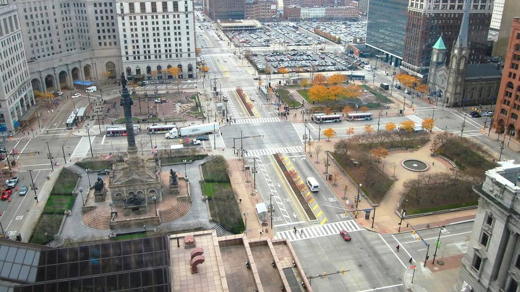 Public Square before the 2016 renovation.