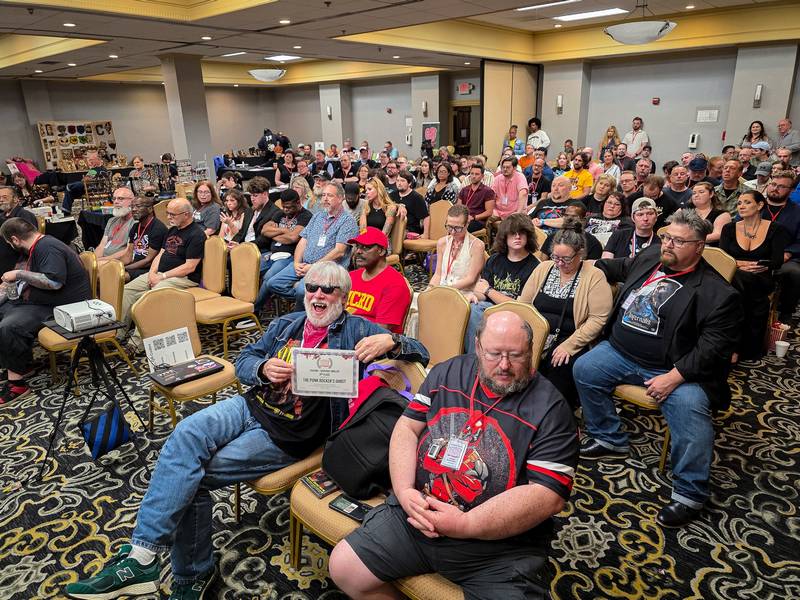Horror film fans attend a seminar at the International Horror Hotel Film Festival.
