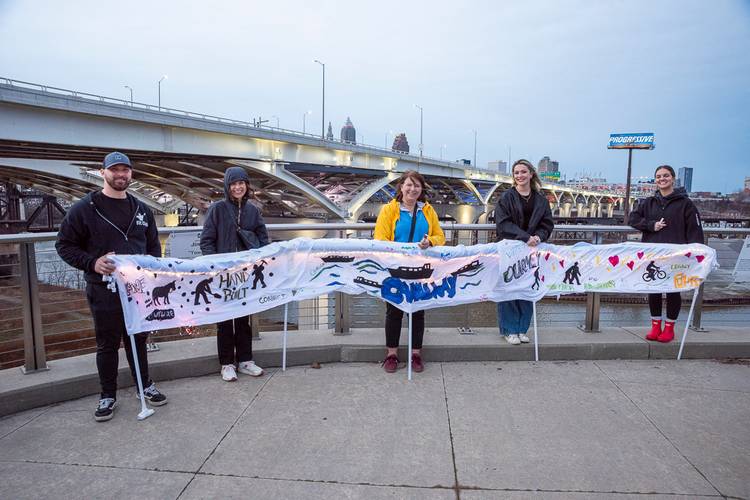 path 'Glow' lantern by featured artist Jim Dotson at the Towpath Trail Lantern Parade 2026.