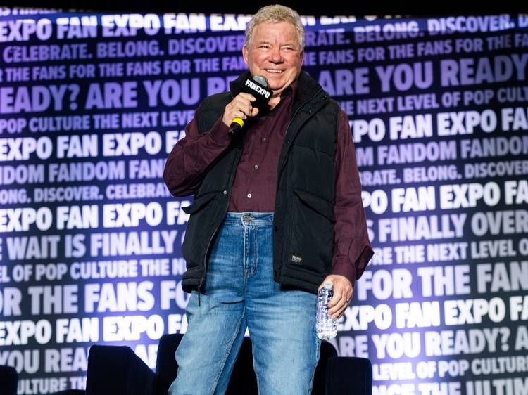 William Shatner speaking at FAN EXPO.